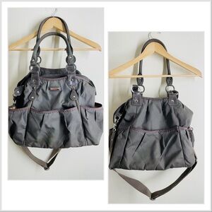 Storksak Olivia Nylon Diaper Bag Grey